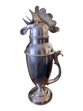 Vintage Rooster Cocktail Shaker Restoration Hardware 1999